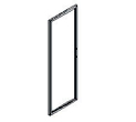 V - 4.4.1 Дверь стеклянная "сатин" в алюминиевой рамке (1 шт)